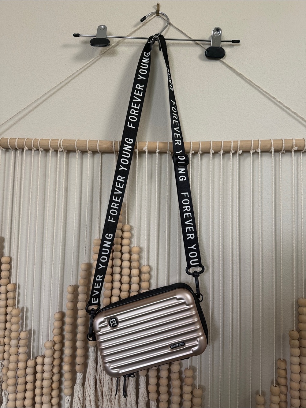 Forever Young Gold Suitcase Small Crossbody
